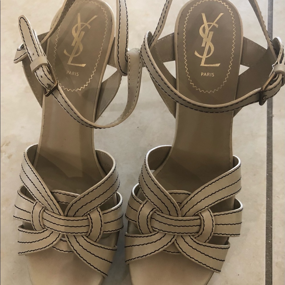 Authentic YSL sandals. High heels platform size 39 1/2